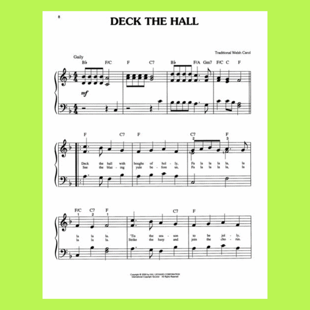 Childrens Christmas Songs Big Note Piano Book
