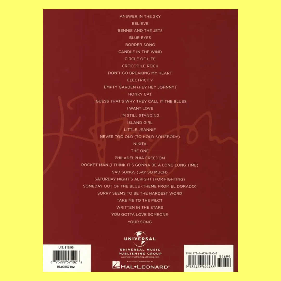 Elton John Anthology - Easy Piano 2nd Edition Book
