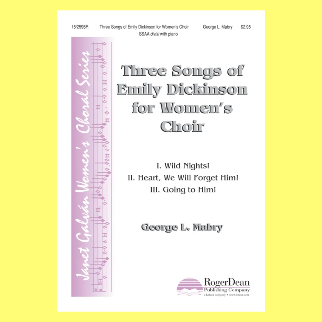 Songs Of Emily Dickinson 3 For Womens Choir Ssaa