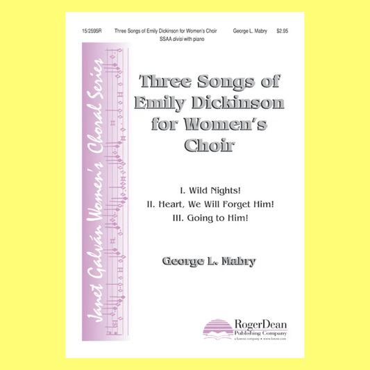 Songs Of Emily Dickinson 3 For Womens Choir Ssaa