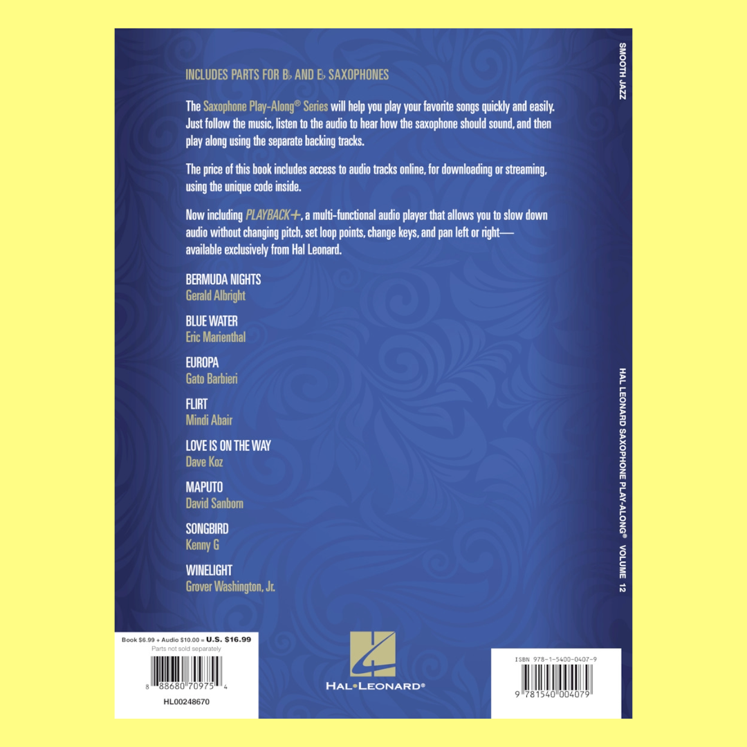 Smooth Jazz Sax Playalong V12 Bk/Ola