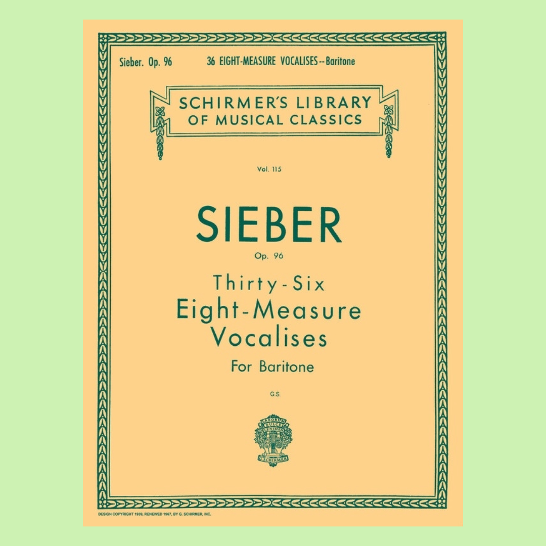 Sieber - 36 Vocalises Op 96 Baritone