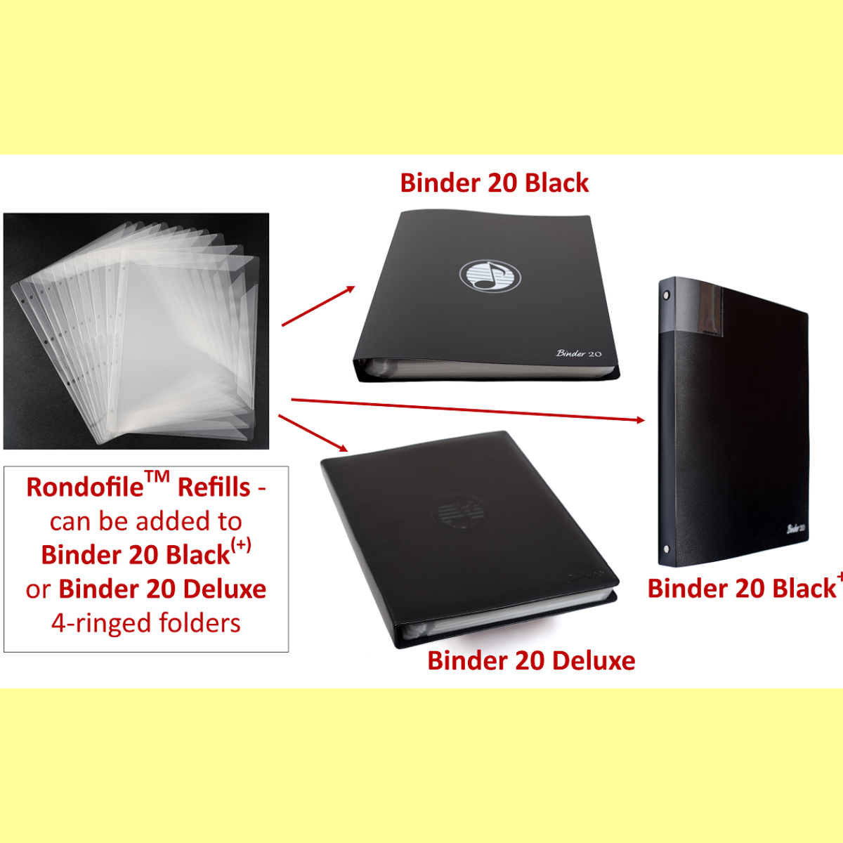 Rondofile Binder 20 Deluxe Black (40 Pages)