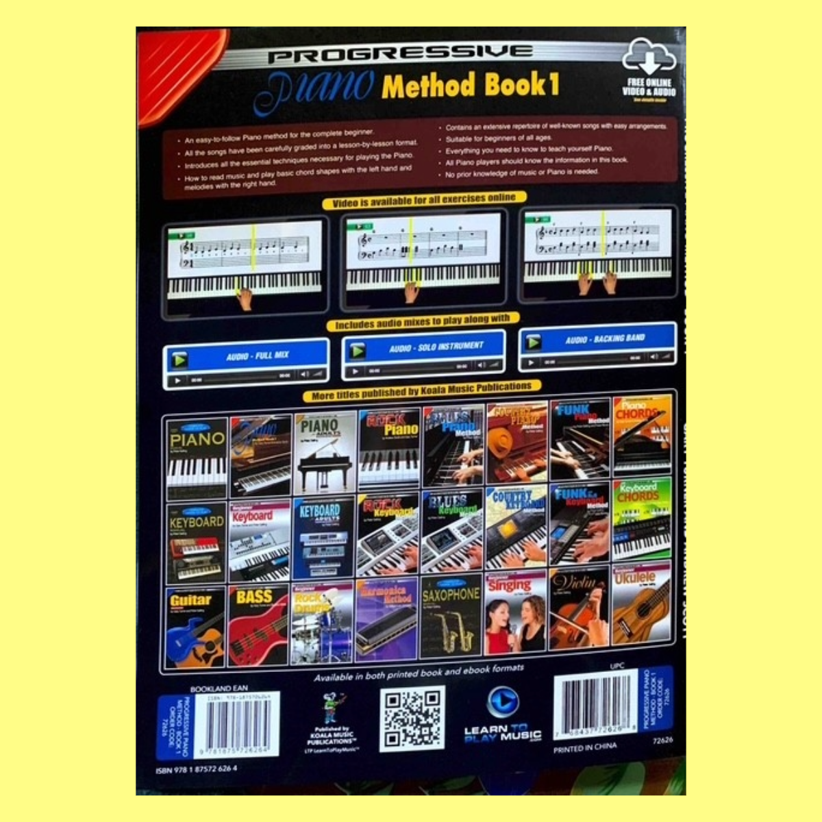 Progressive Piano Method Book 1 (Book/Ola)
