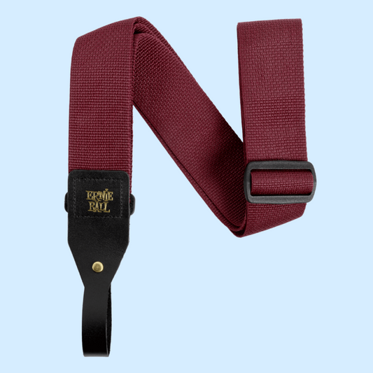 Ernie Ball Polypro Acoustic Guitar Strap - Burgundy