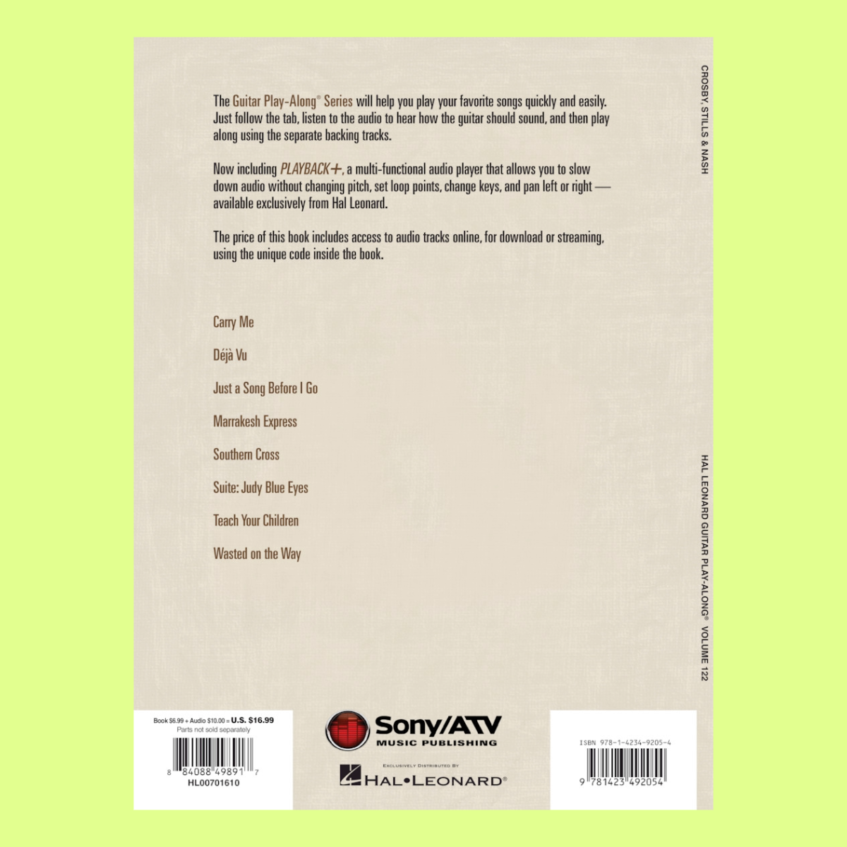 Crosby Stills & Nash Guitar Play Along Volume 12 Book/Ola
