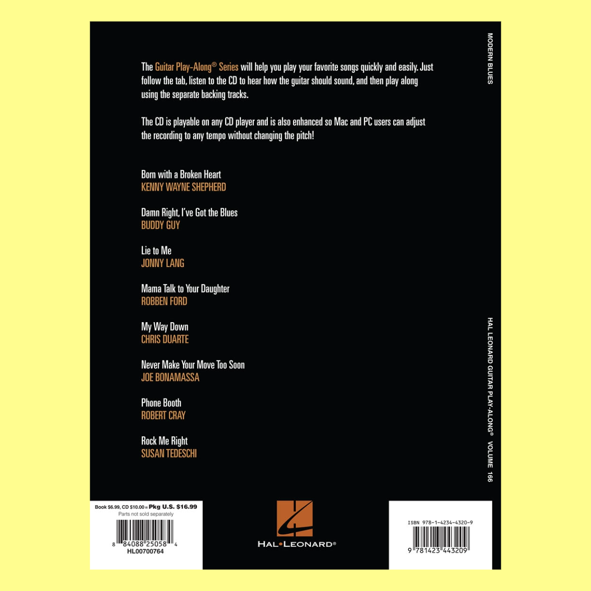 Modern Blues Guitar Play Along Volume 166 Book/CD