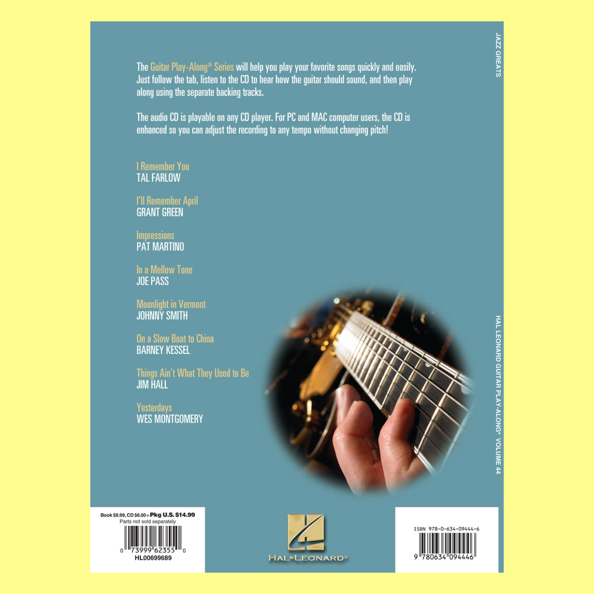 Jazz Greats - Guitar Play Along Volume 44 Book/Cd