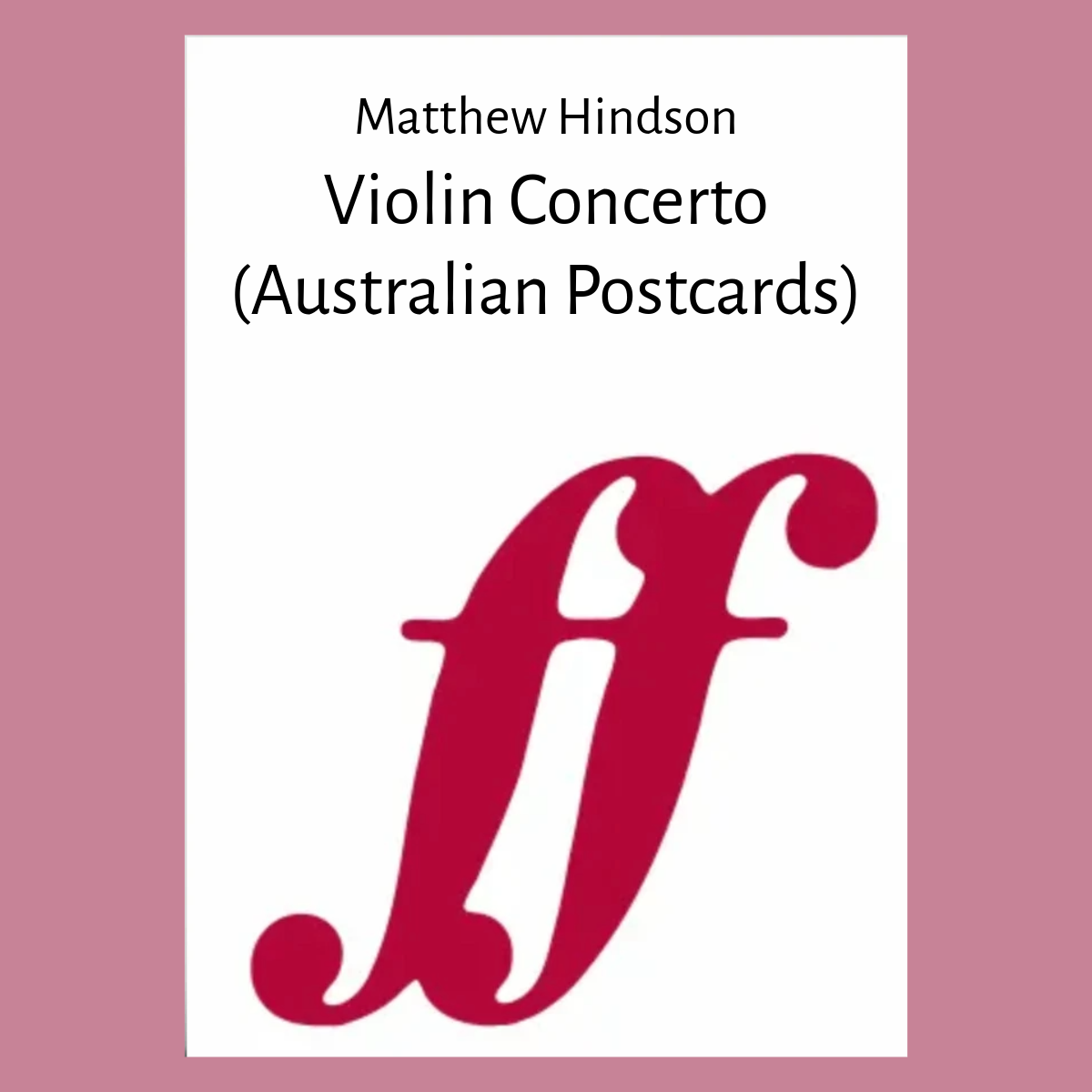 Concerto for Violin- Australian Postcards Violin with Piano Book