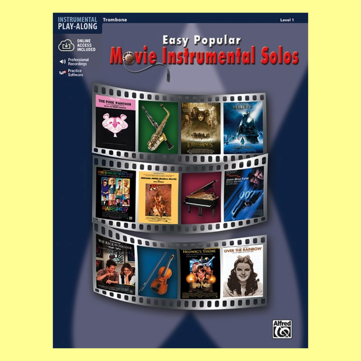 Easy Popular Movie Instrumental Solos Trombone Book/Ola