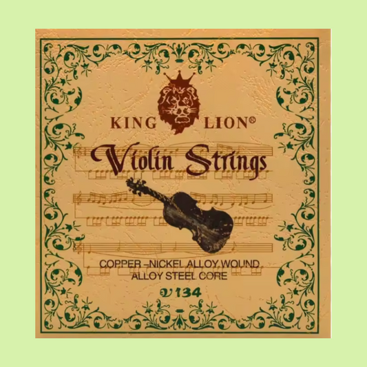 King Lion - Student Violin Steel Core Violin Strings Set (Practice/Rehearsal Set)