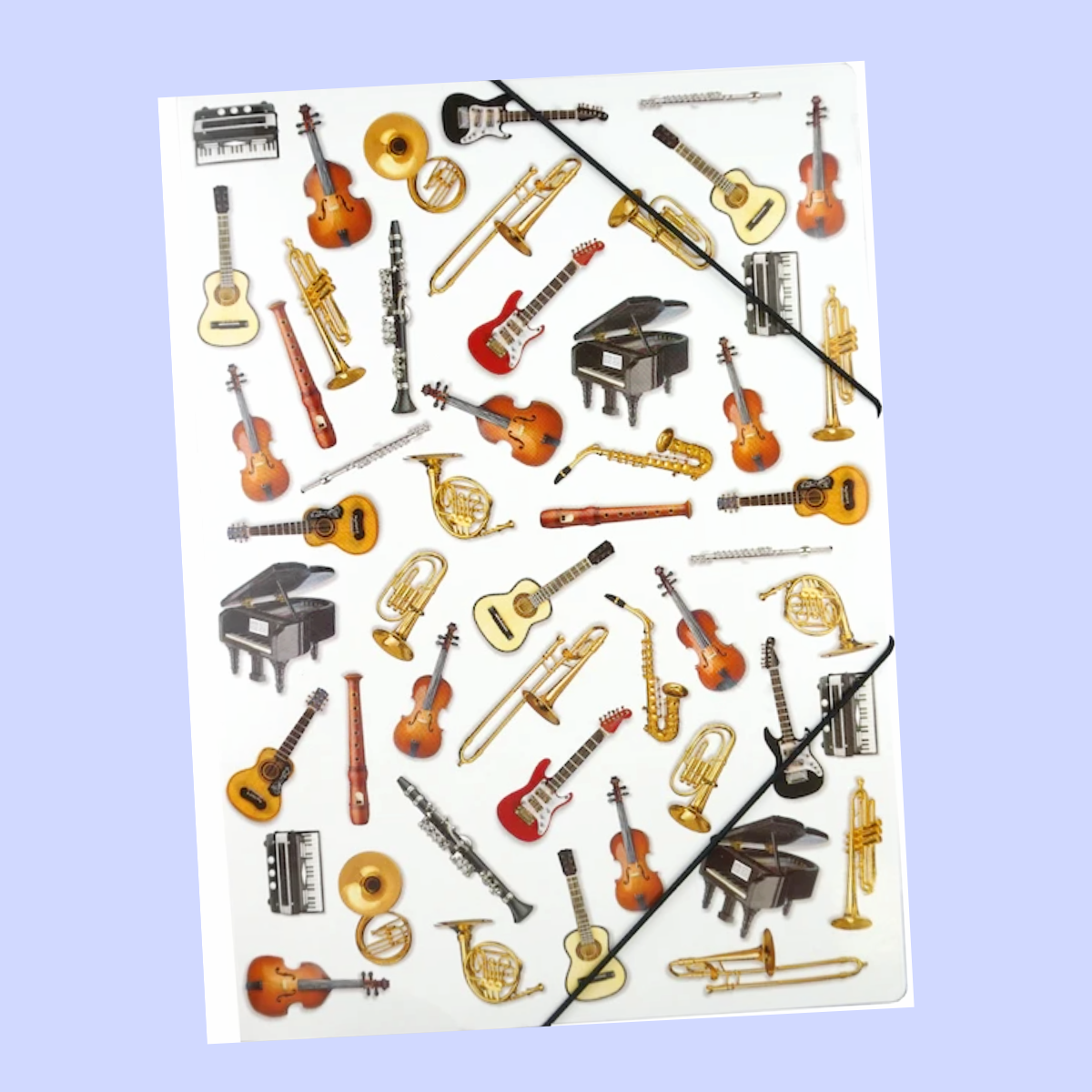 A4 Music File with Elastic Band - Instrument Design