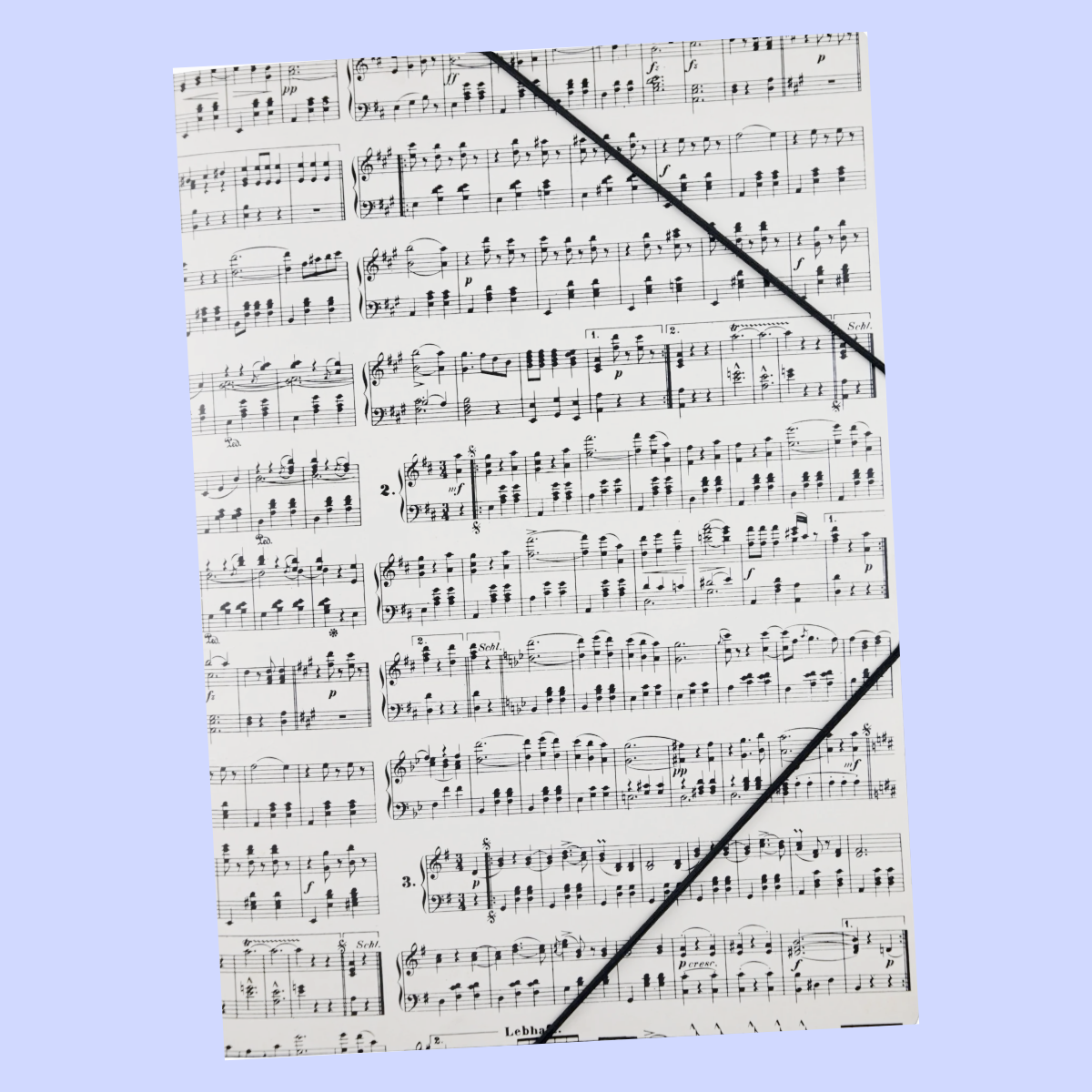 A4 Music File with Elastic Band - Music Design by Strauss