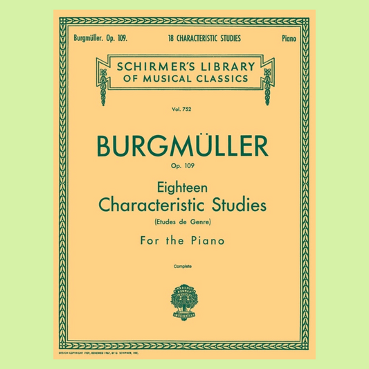 Burgmuller - 18 Characteristic Studies Op 109 Piano Book