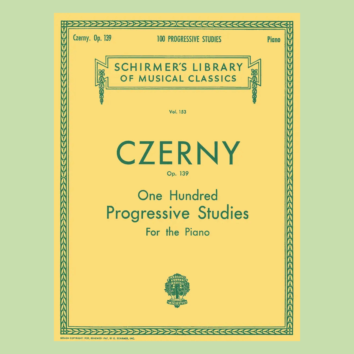 Czerny - 100 Progressive Studies Op 139 Piano Book
