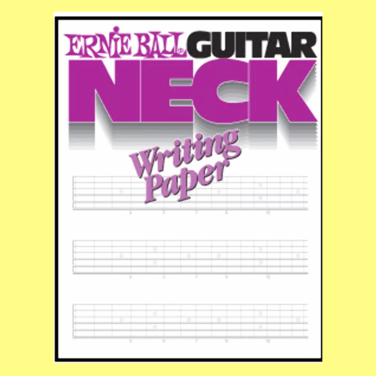 Ernie Ball Guitar Neck Writing Paper