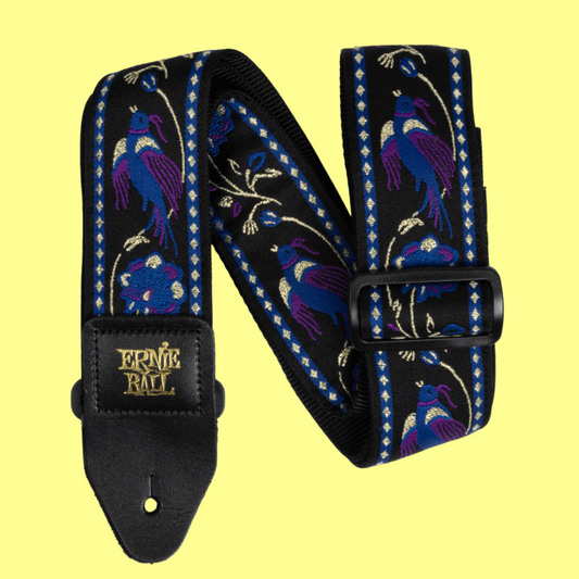 Ernie Ball Classic Jacquard Guitar/Bass Strap - Purple Pleasant Pheasant