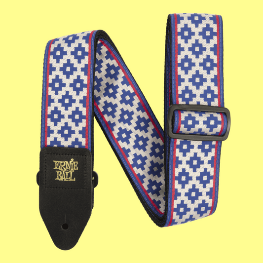 Ernie Ball Classic Jacquard Guitar/Bass Strap - Blue Crux