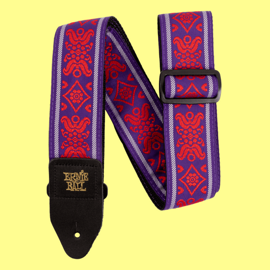 Ernie Ball Classic Jacquard Guitar/Bass Strap - Royal Flush Red