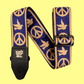 Ernie Ball Classic Jacquard Guitar/Bass Strap - Navy Blue and Beige Peace Live Dove