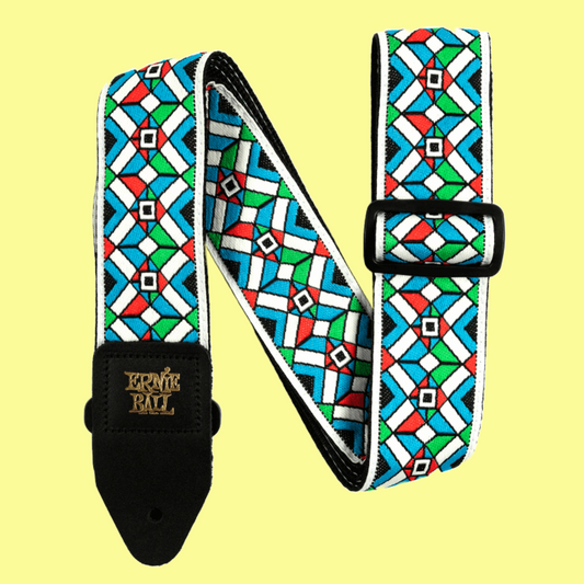 Ernie Ball Classic Jacquard Guitar/Bass Strap - Kaleidoscope Blue