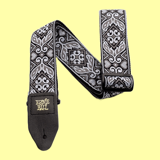 Ernie Ball Classic Jacquard Guitar/Bass Strap - Tribal Silver