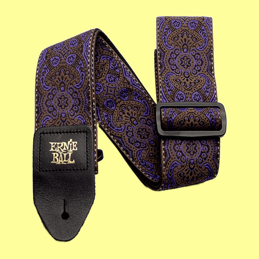 Ernie Ball Classic Jacquard Guitar/Bass Strap - Purple Paisley