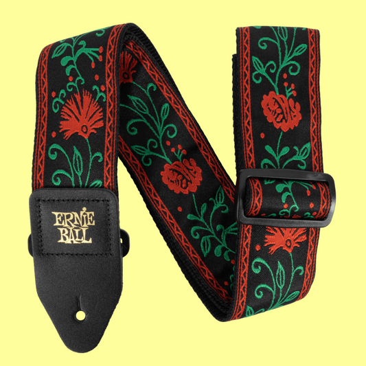 Ernie Ball Classic Jacquard Guitar/Bass Strap - Western Rose