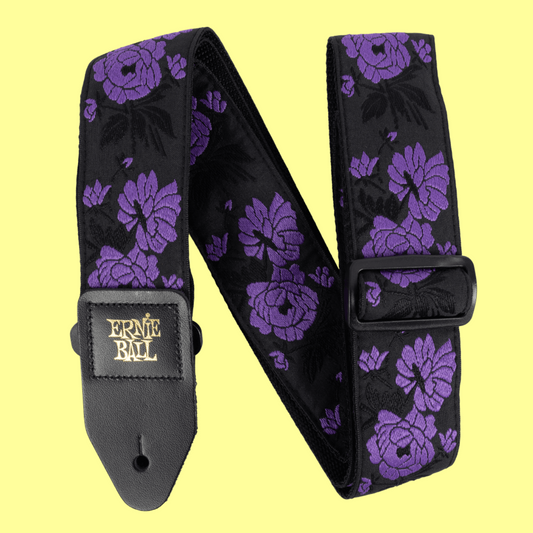 Ernie Ball Classic Jacquard Guitar/Bass Strap - Lavender Rose