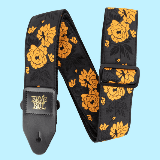 Ernie Ball Classic Jacquard Guitar/Bass Strap - Tangerine Rose