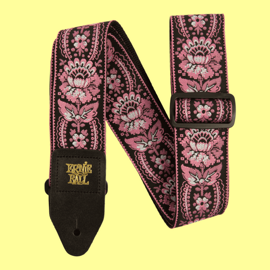 Ernie Ball Classic  Jacquard Guitar/Bass Strap - Pink Orleans