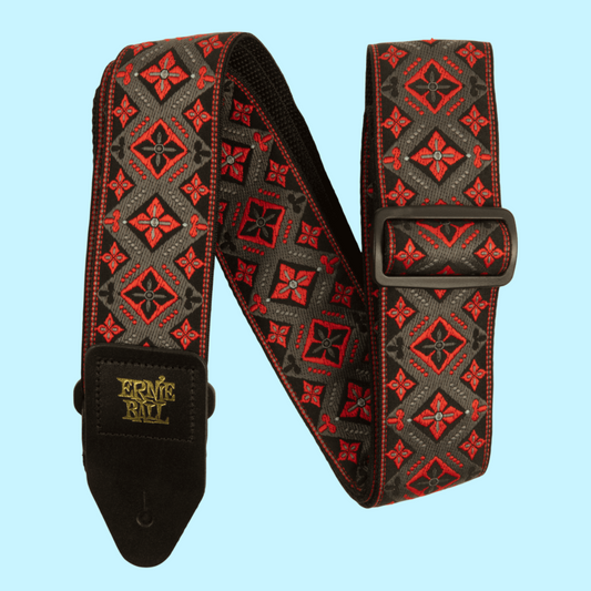 Ernie Ball Classic Jacquard Guitar/Bass Strap - Red King