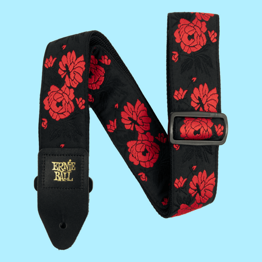 Ernie Ball Classic Jacquard Guitar/Bass Strap - Tango Rose