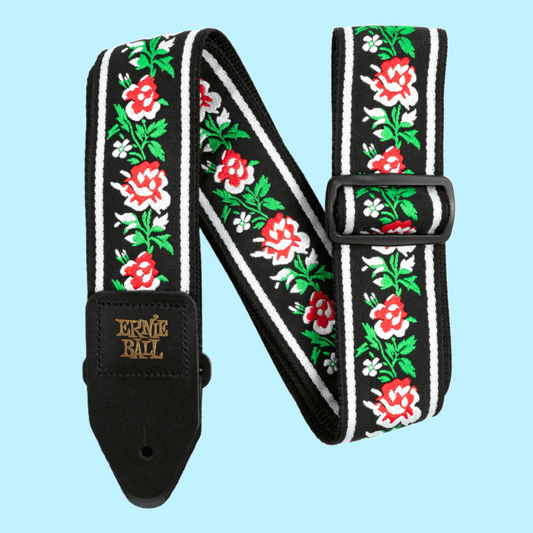 Ernie Ball Classic Jacquard Guitar/Bass Strap - Winter Rose