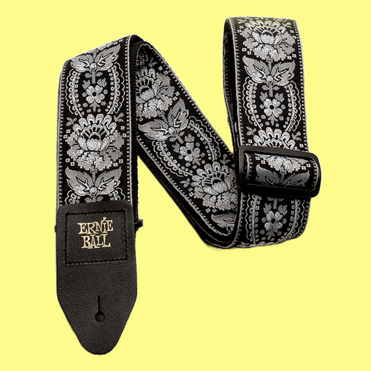 Ernie Ball Classic Jacquard Guitar/Bass Strap - Silver Orleans