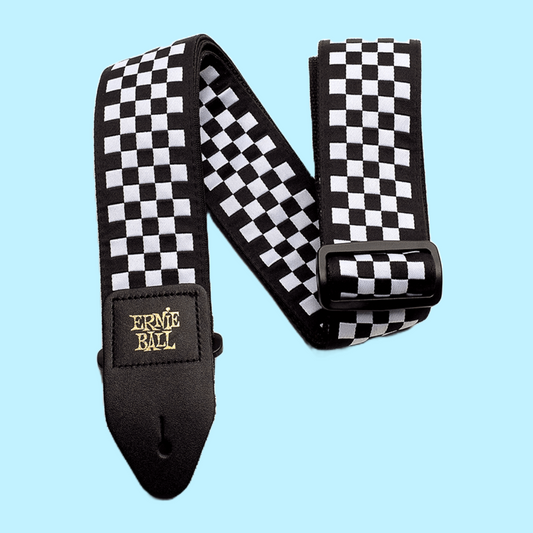 Ernie Ball Classic Jacquard Strap - Black and White Checkered
