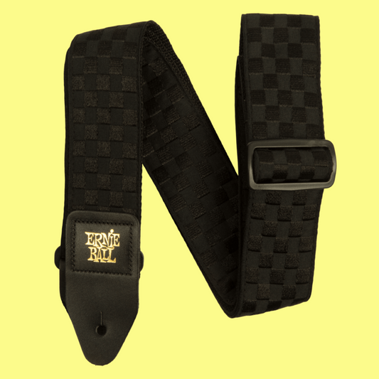 Ernie Ball Classic Jacquard Guitar/Bass Strap - Black Checkers