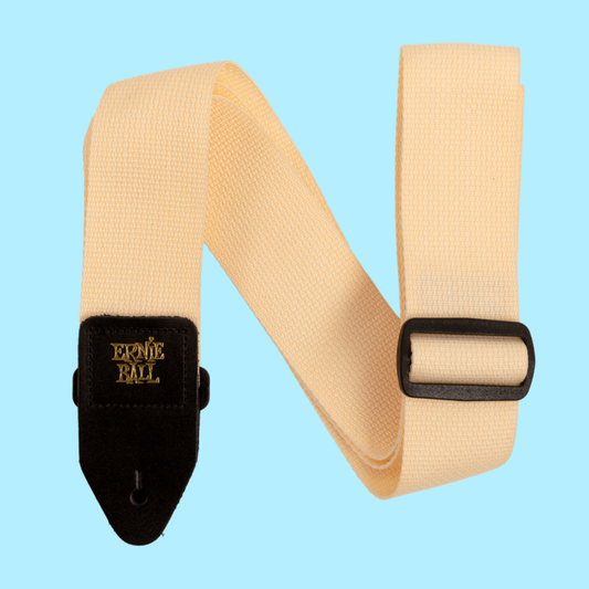 Ernie Ball Polypro  Guitar/Bass Strap - Cream & Black