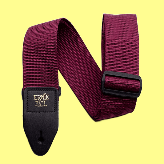 Ernie Ball Polypro Guitar/Bass Strap -  Burgundy