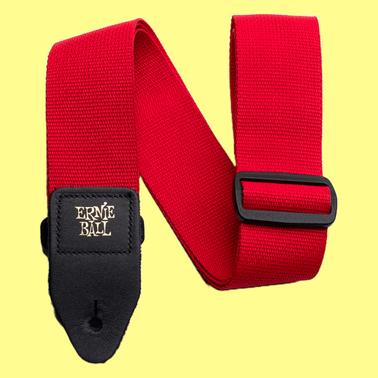 Ernie Ball Polypro Guitar/Bass Strap - Red