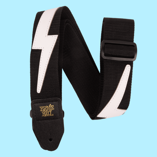 Ernie Ball Premium Poly Guitar/Bass Strap - White Lightning