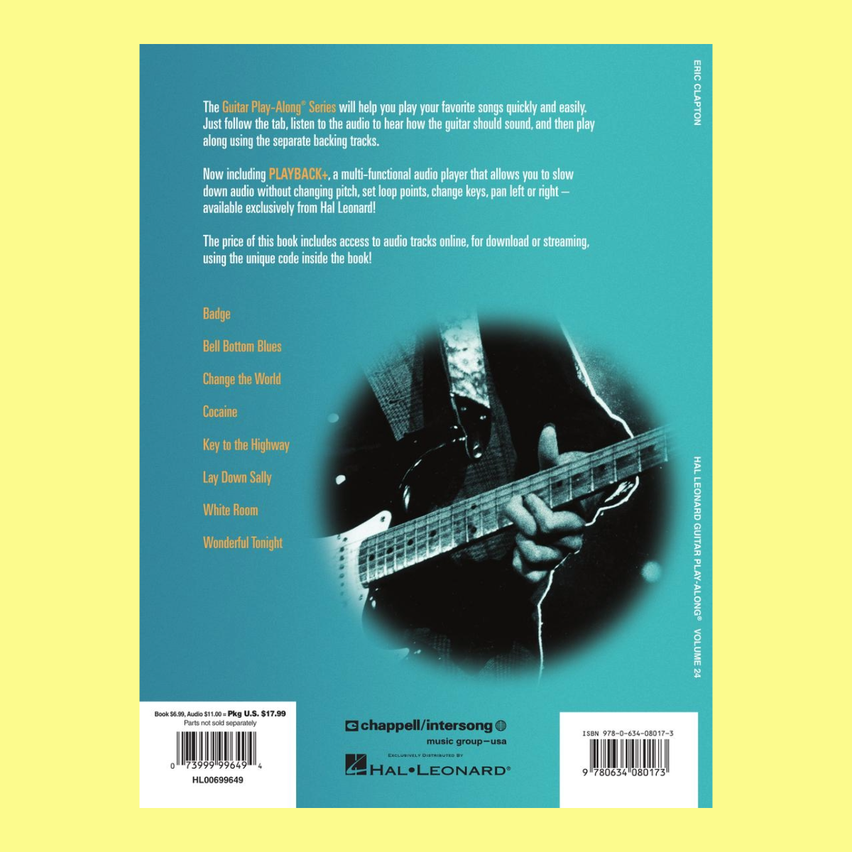 Eric Clapton Guitar Play Along Volume 24 Book/Ola