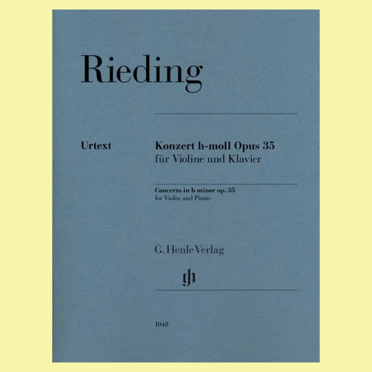 Rieding - Concerto B Minor Op 35 For Violin with Piano Accompaniment
