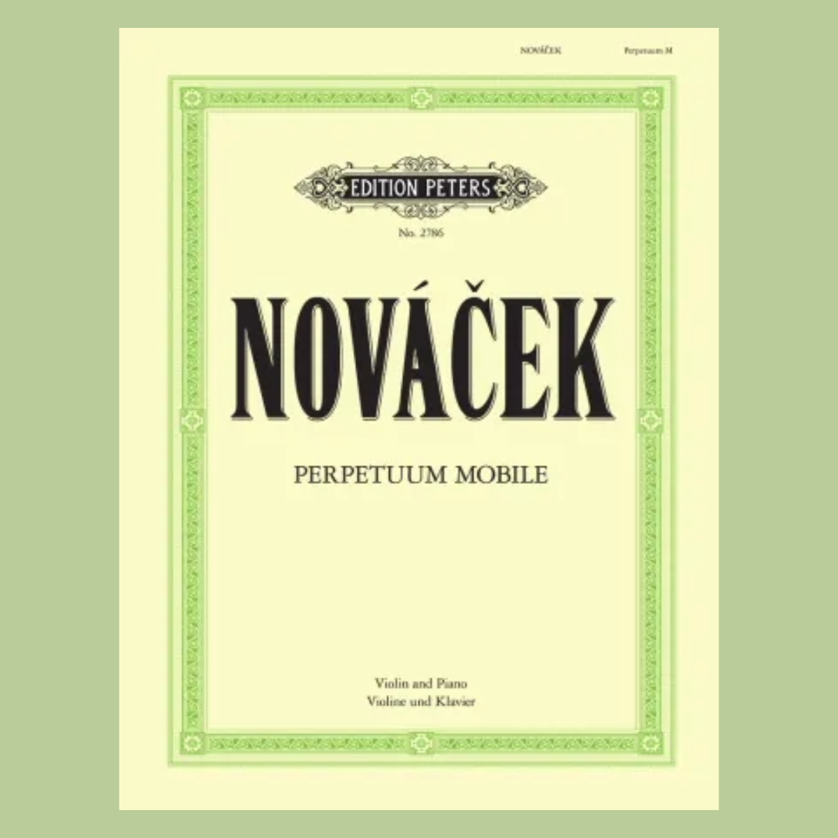 Novacek - Perpetuum Mobile For Violin with Piano Accompaniment