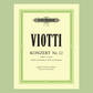 Viotti - Concerto No 22 A Minor Violin with Piano Accompaniment Book