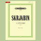 Scriabin - 12 Etudes Op 8 Piano Solo Urtext Edition Book