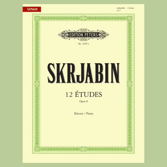 Scriabin - 12 Etudes Op 8 Piano Solo Urtext Edition Book