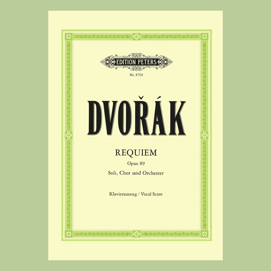 Dvorak - Requiem Vocal Score Book