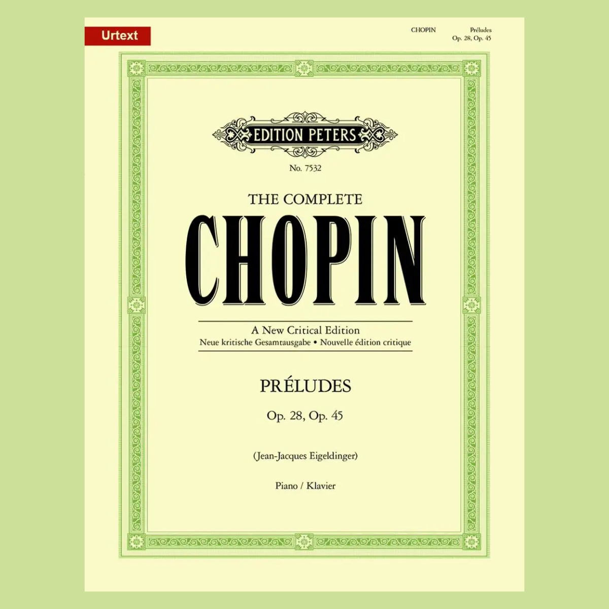 Chopin - Preludes Op 28 Op 45 Piano Book (New Urtext Edition)