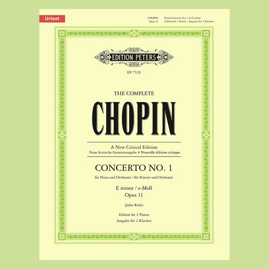 Chopin - Concerto No 1 Op 11 E Minor - 2 Piano 4 Hands Book (Urtext Edition)